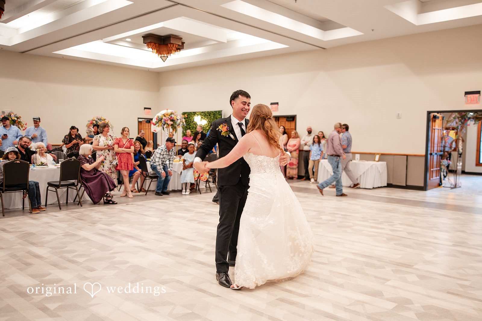 Brekyn + Benjie The couple dances at the their wedding reception