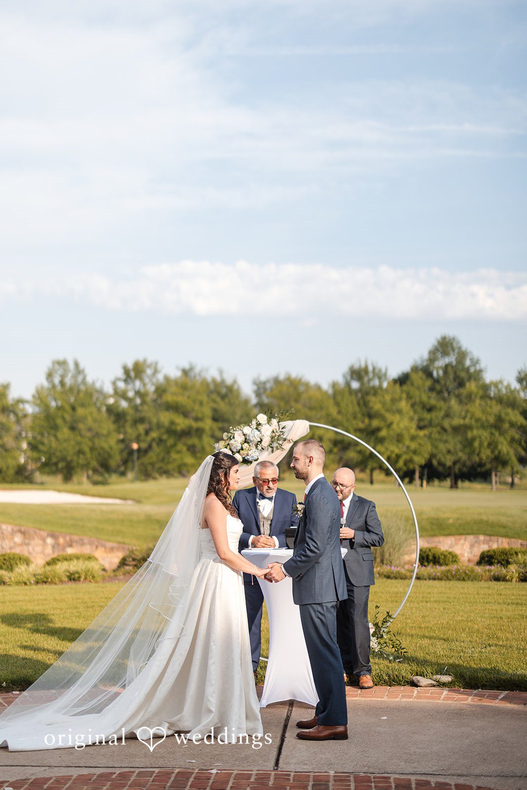 The bride and groom are about to be joined as one