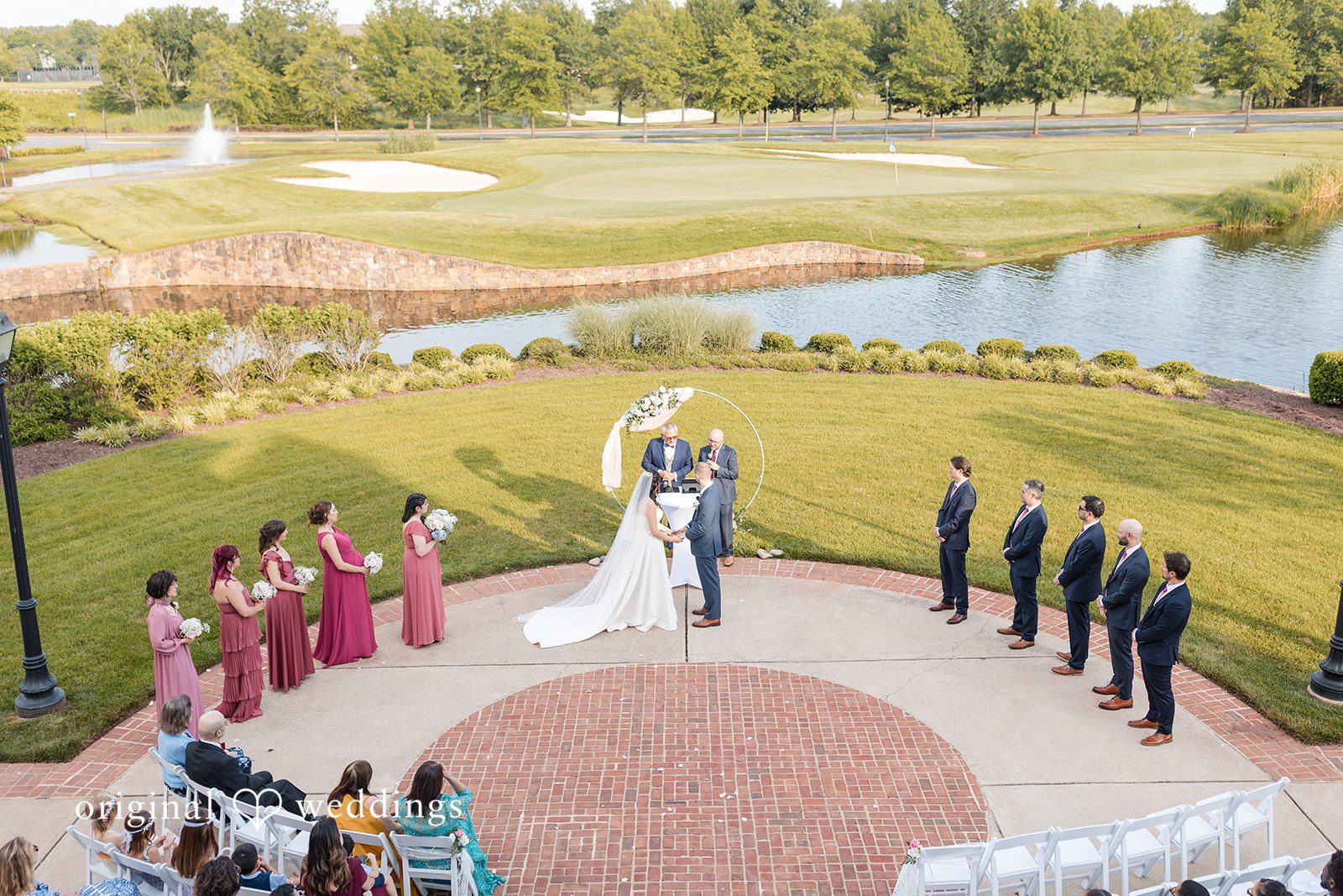 A moment from the Regency at Dominion Valley wedding ceremony