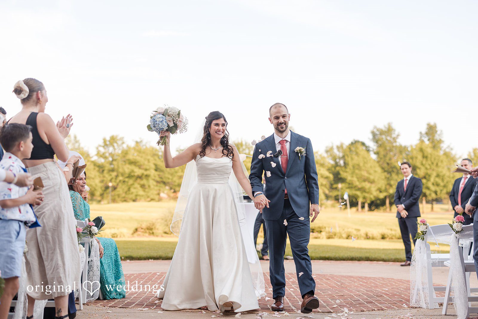 Our DC wedding photographers captured the moment the couple made a joyful exit