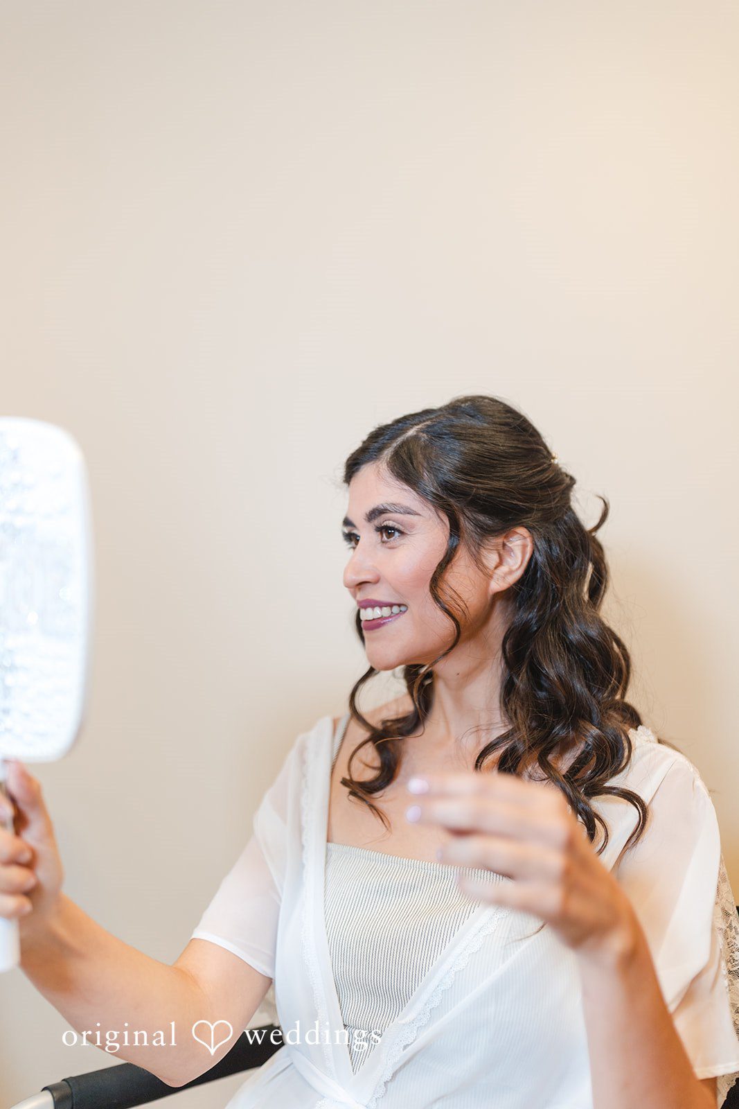 The bride gets ready