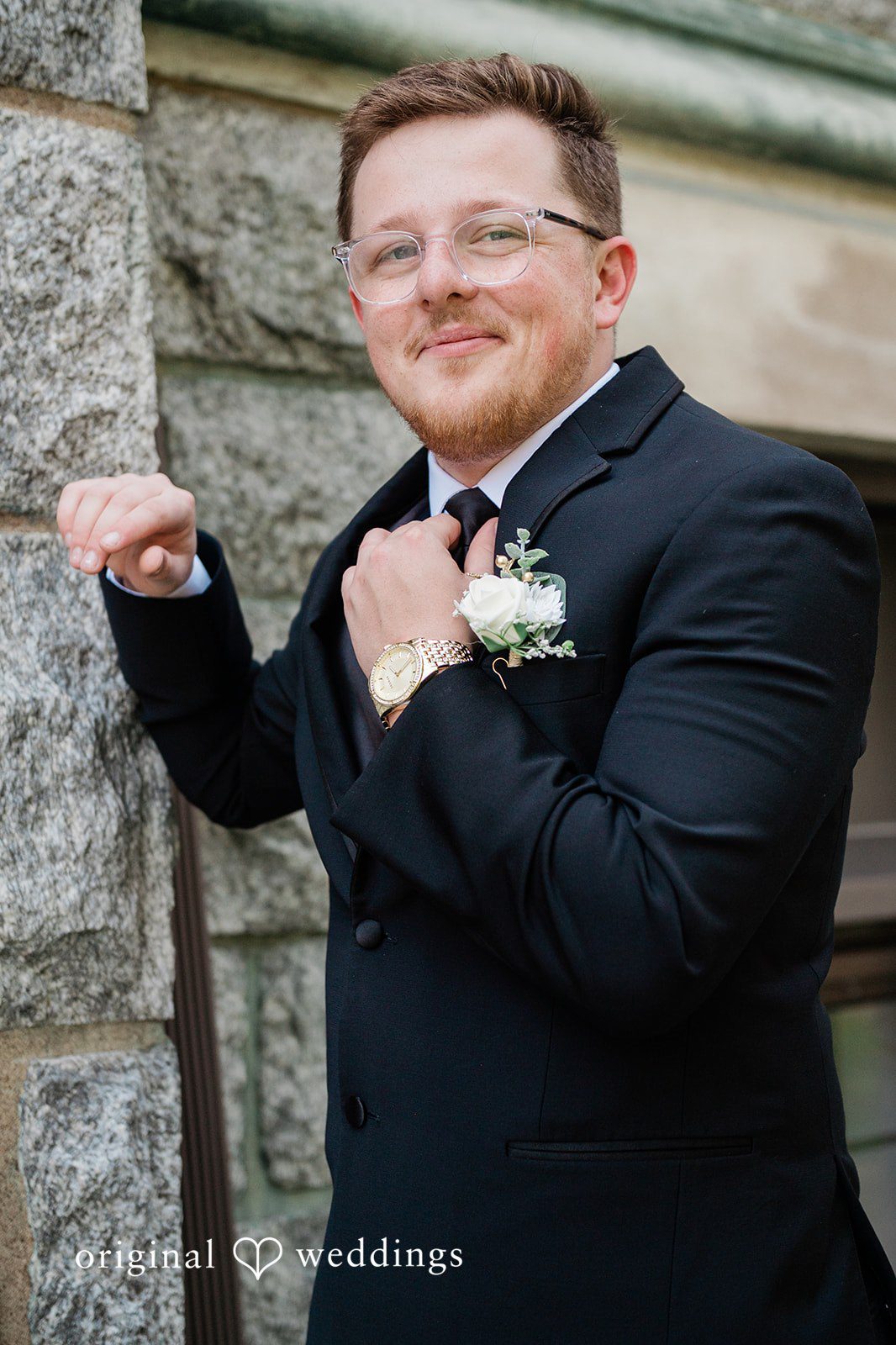 Groom portrait taken before the ceremony