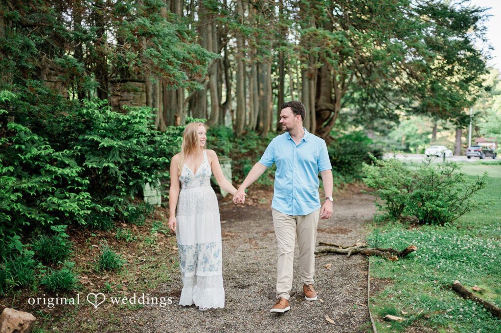 Justine + Danny The couple takes a walk