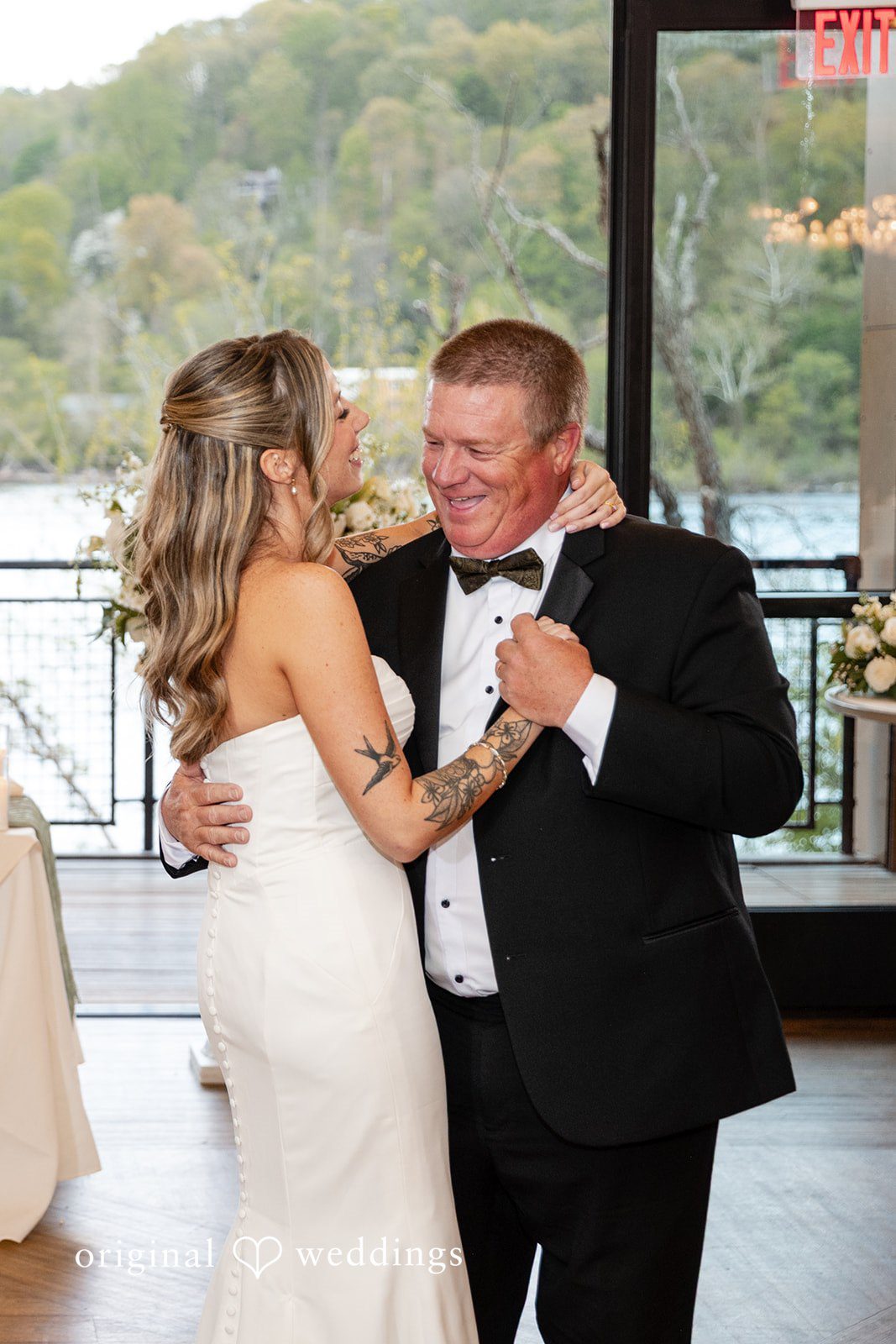 Bride dancing with her father during the reception