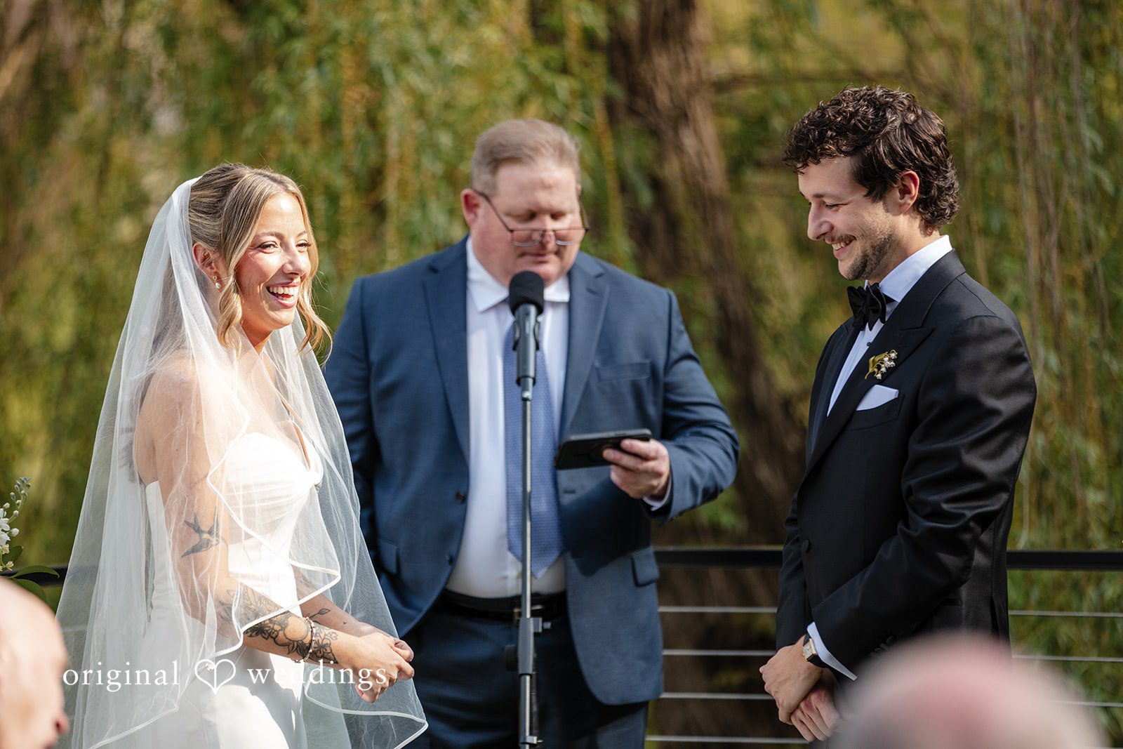 Bride and groom exchanging vows during the ceremony