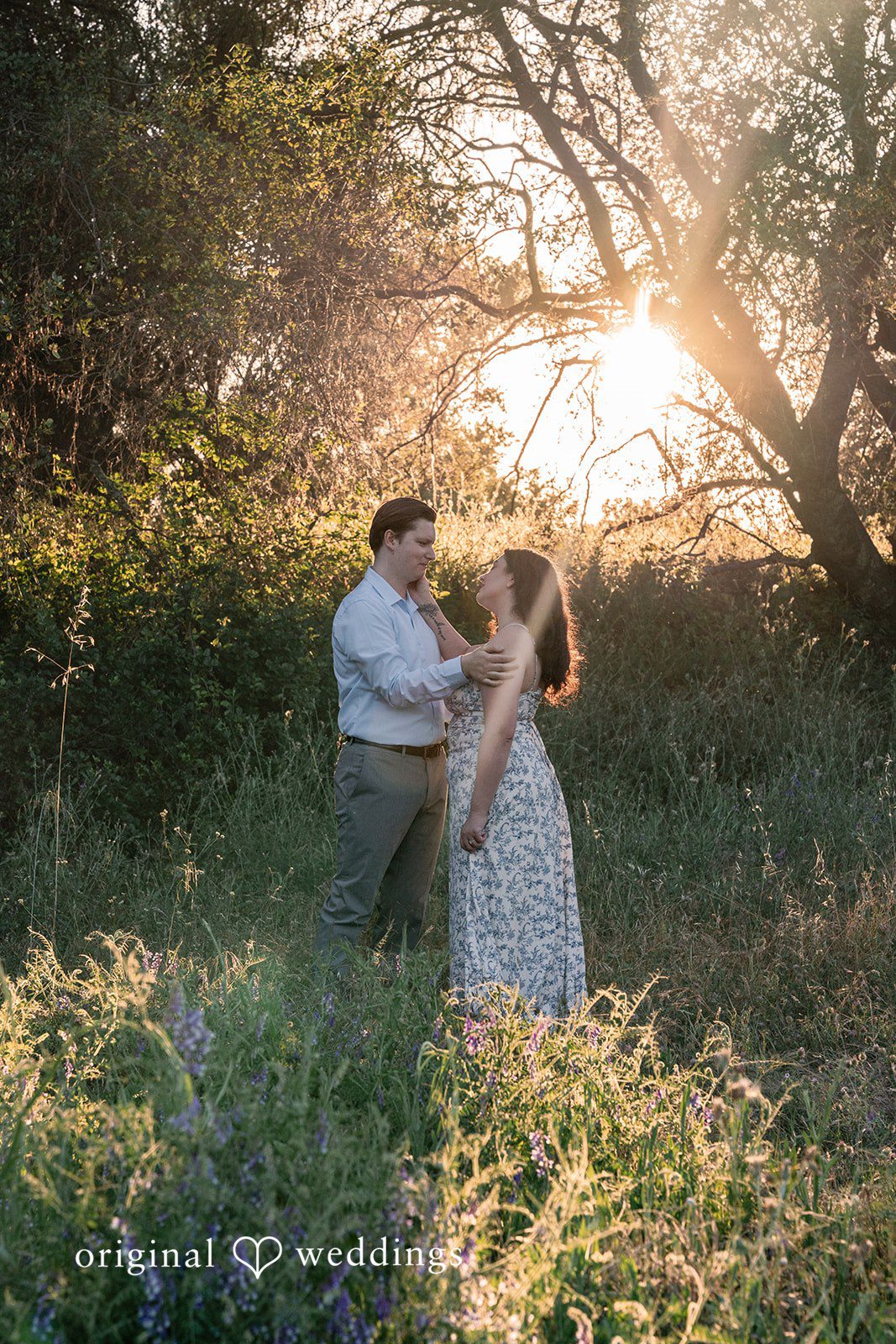 Amber + Connor The couple shares a romantic moment at the garden