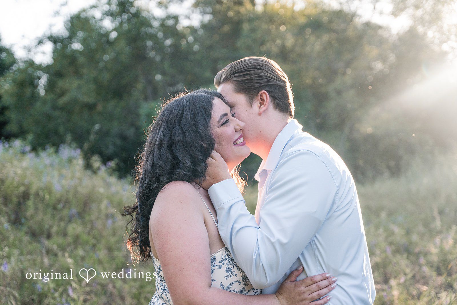 Amber + Connor The couple shares a romantic moment