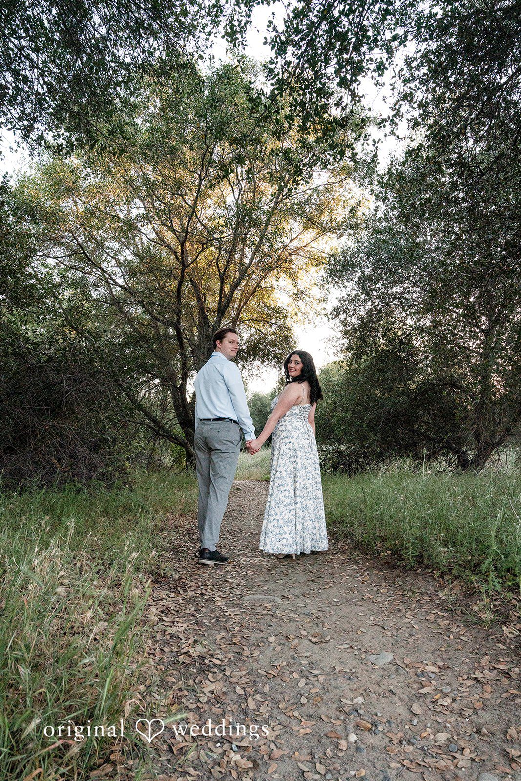 Amber + Connor The couple at the garden path