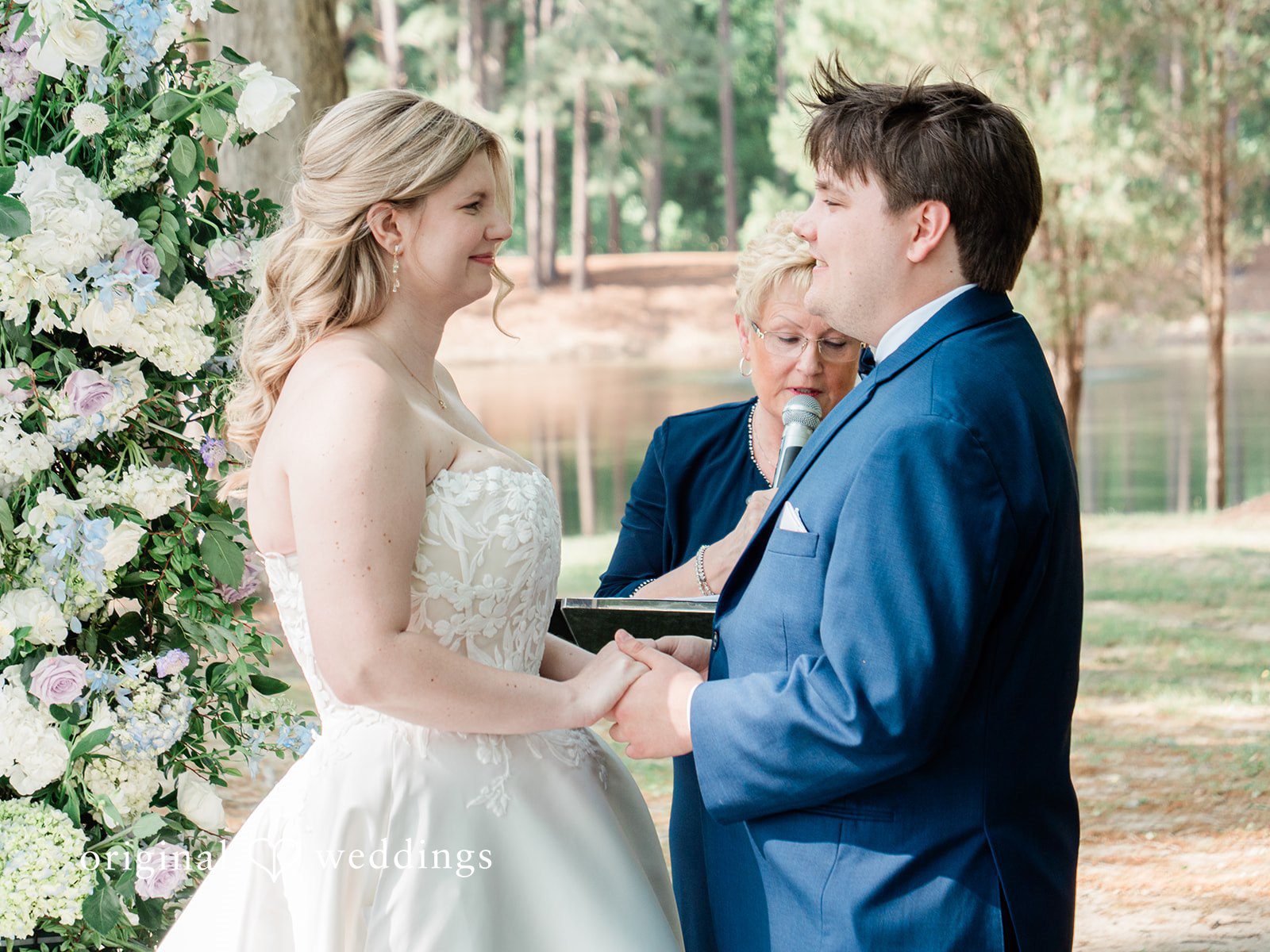 Our Raleigh wedding photographers captured the moment the couple exchanged marital vows