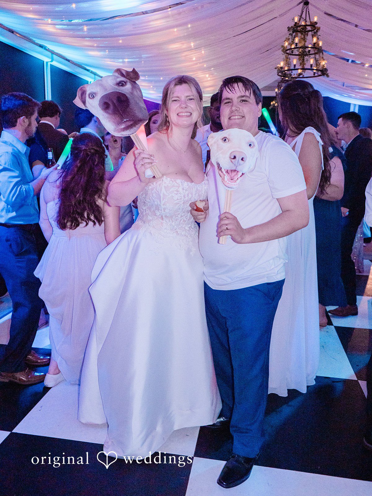 A fun portrait of the couple