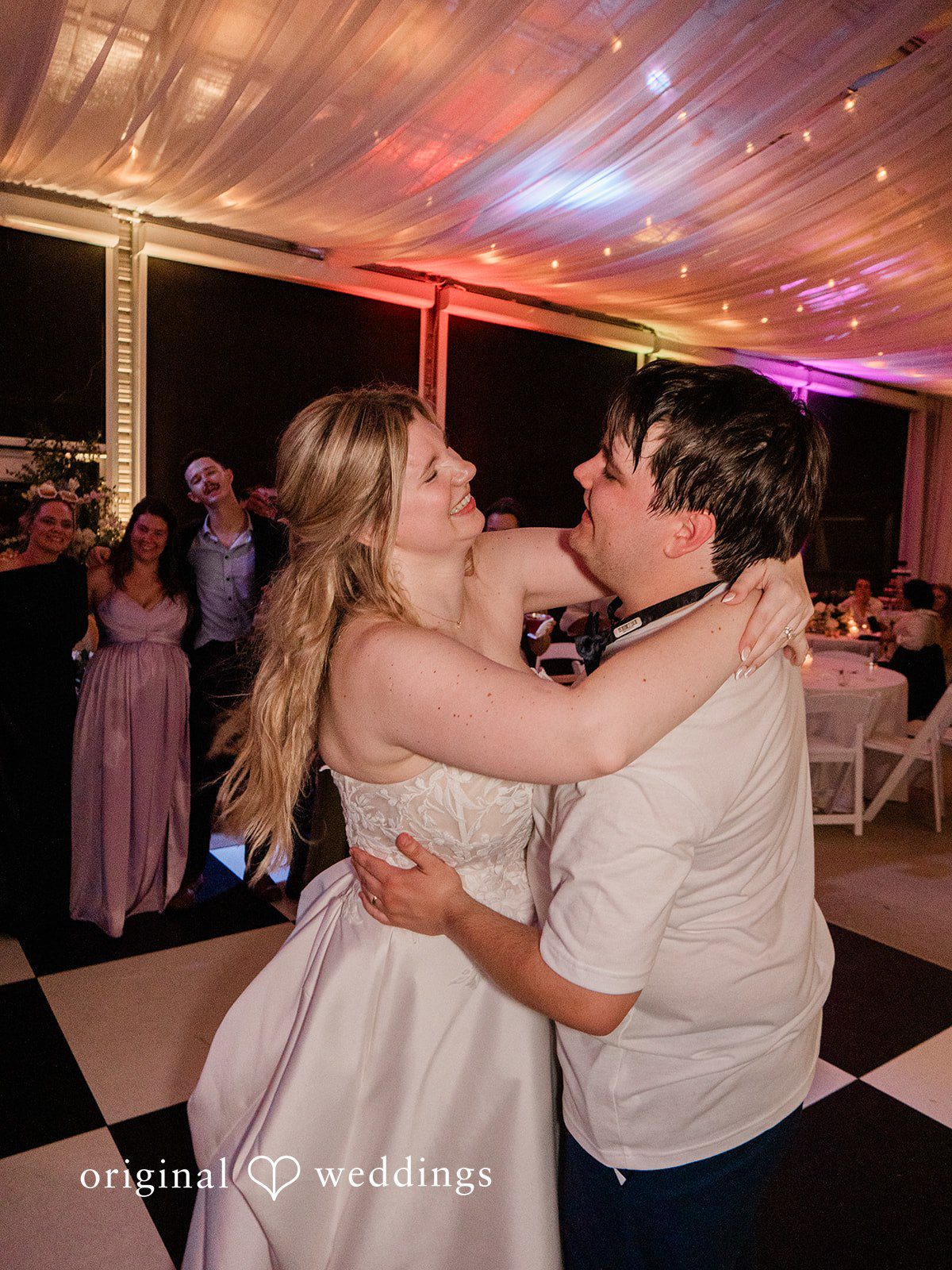 The couple shares a romantic moment