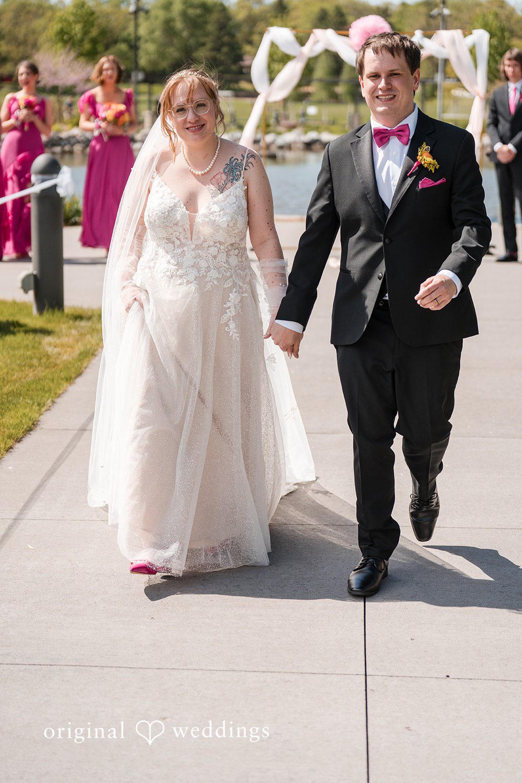 Katherine + Benjamin The couple makes a beautiful exit