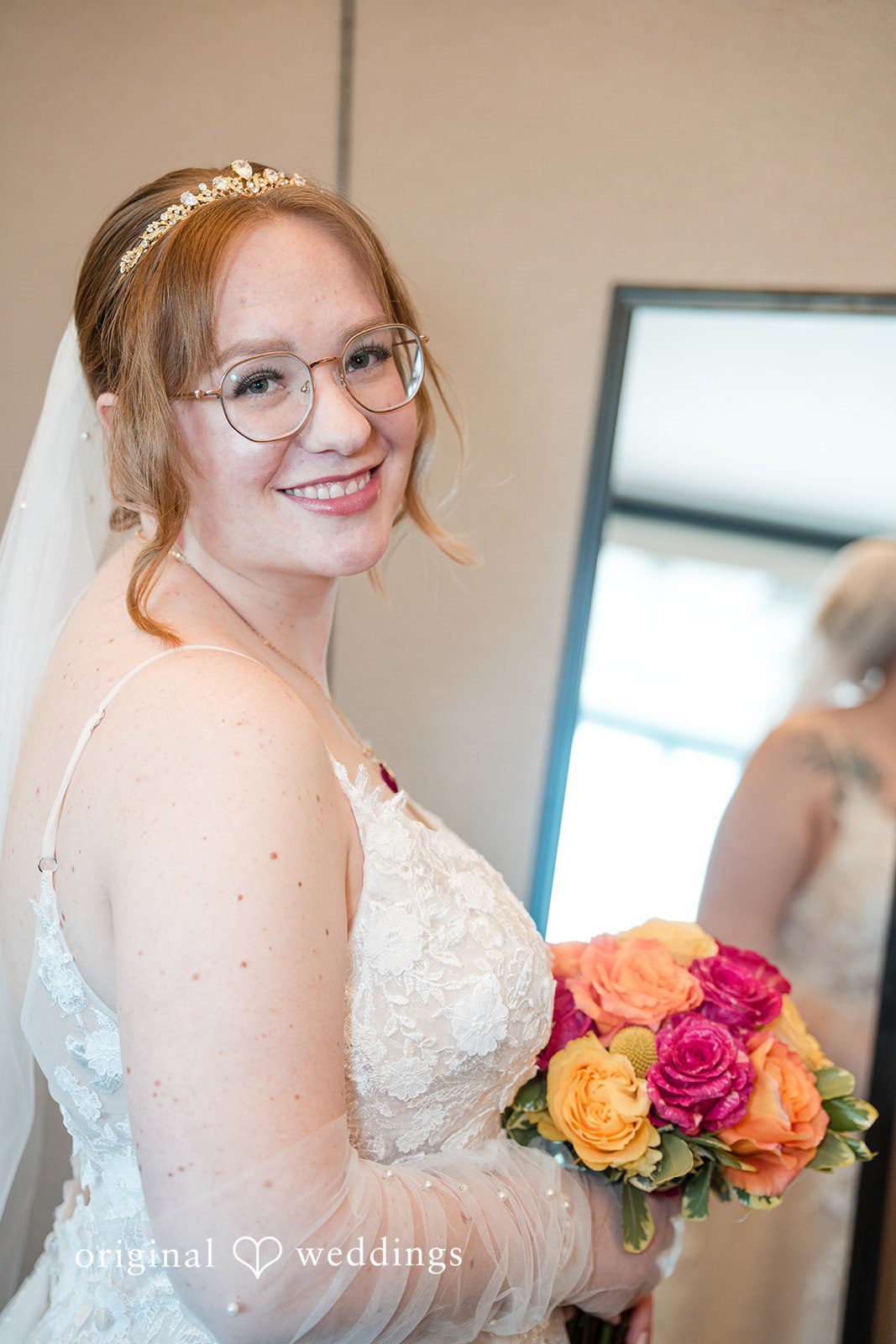 Katherine + Benjamin A stunning portrait of the bride at the suite