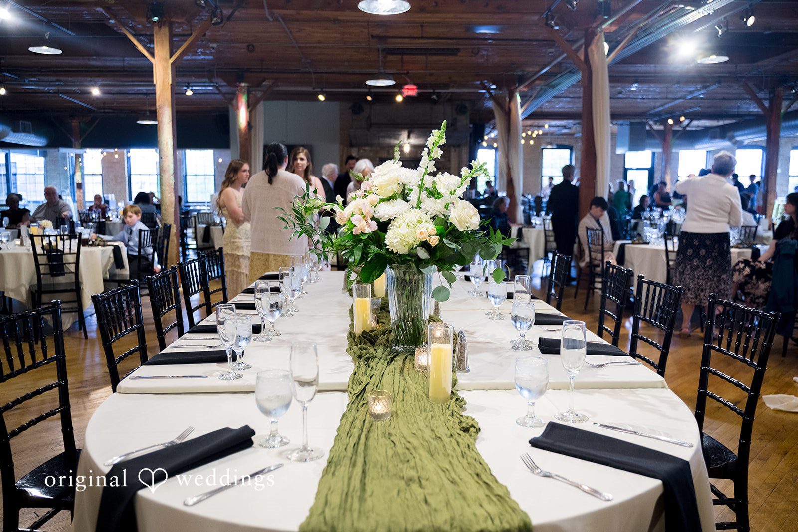 Kiarra + Anthony Elegant reception table décor photography at Solar Arts