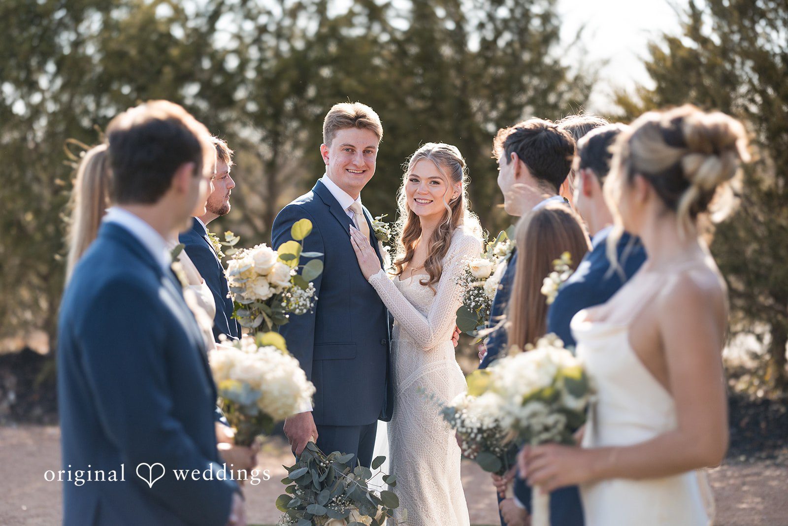 Jacobi + Marlie Dallas Wedding Photographers capturing romantic couple closeups while smiling at Stone Crest by Original Weddings