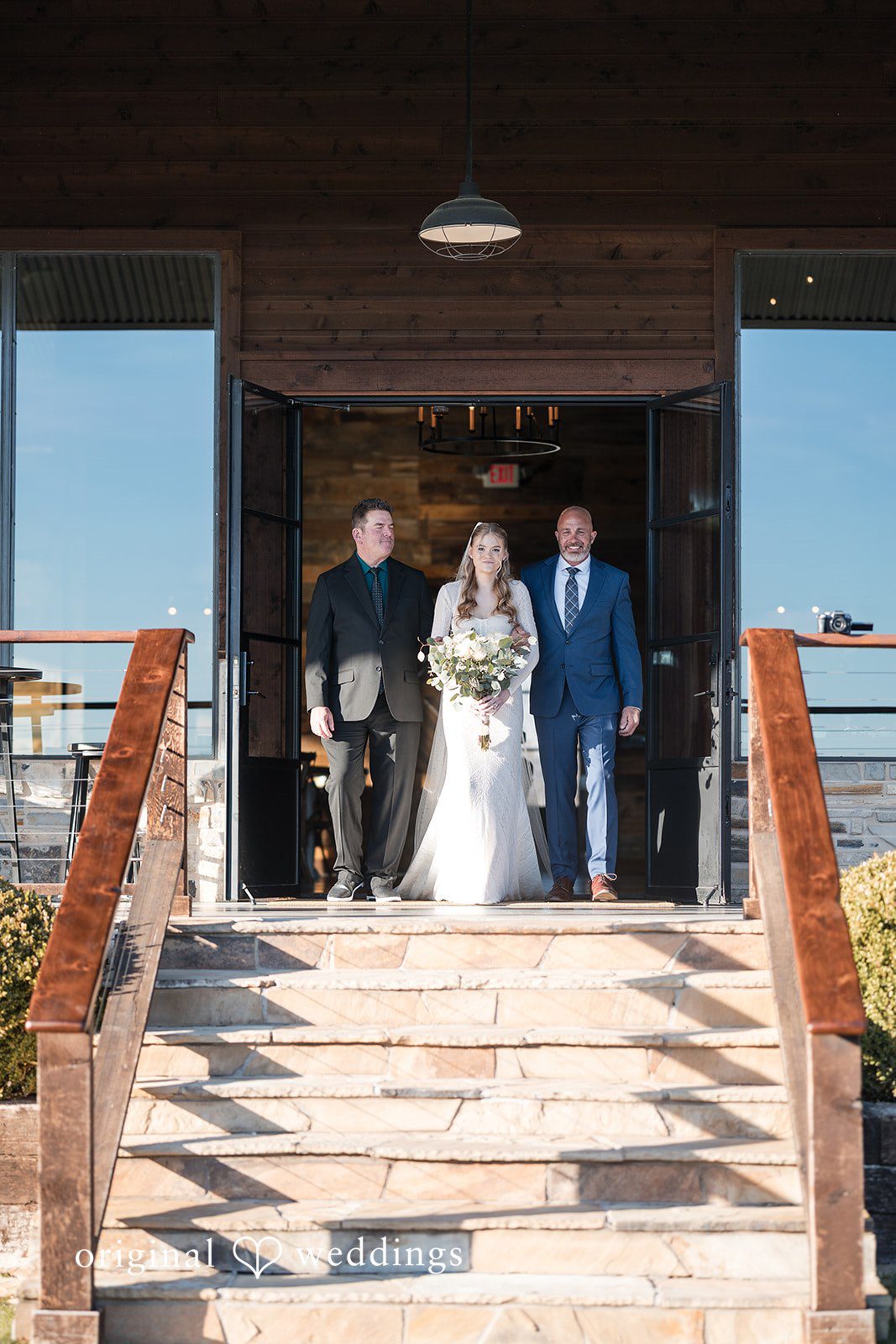 Jacobi + Marlie Elegant bride entering ceremony at Stone Crest