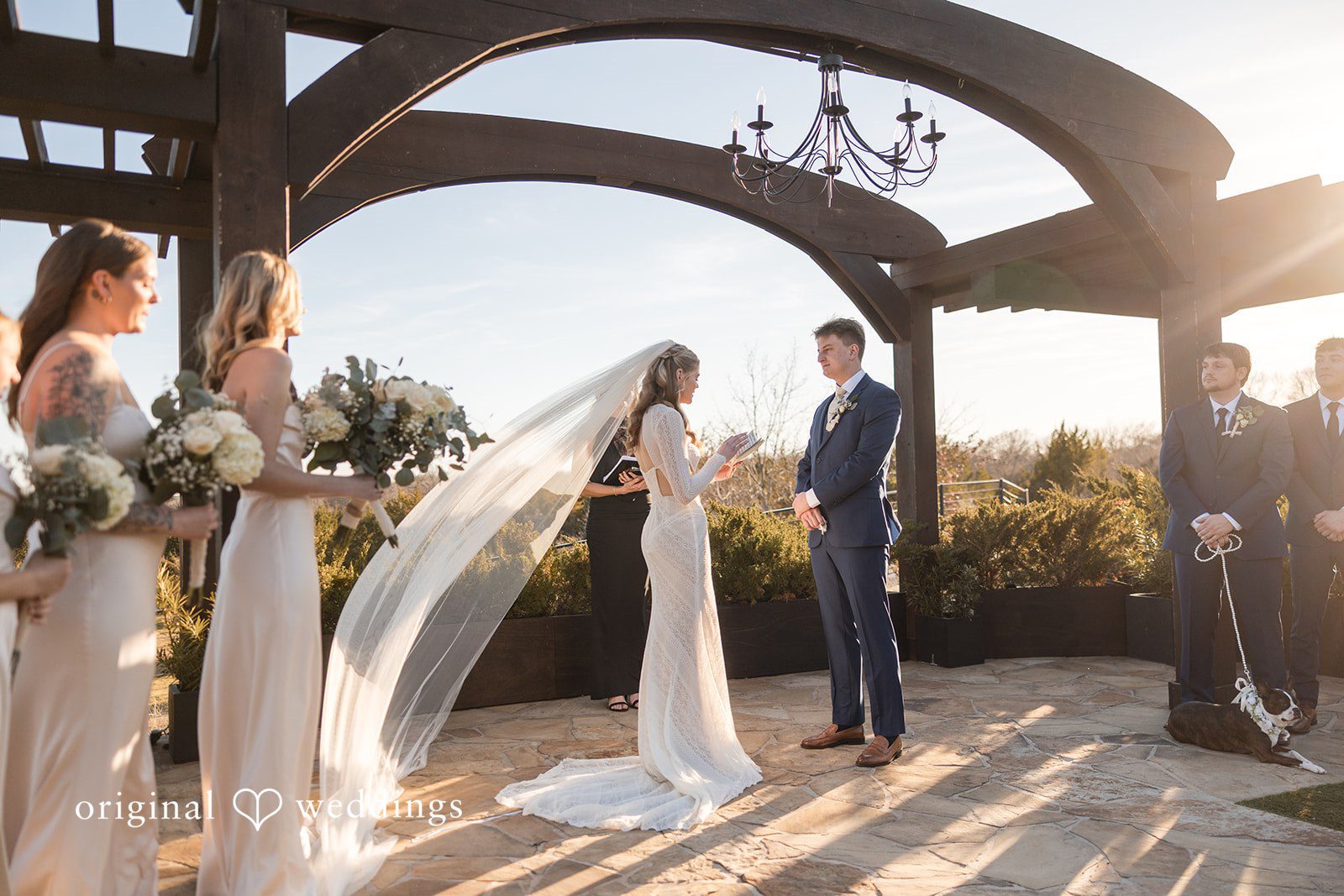 Jacobi + Marlie Romantic ceremony vow moment at Stone Crest