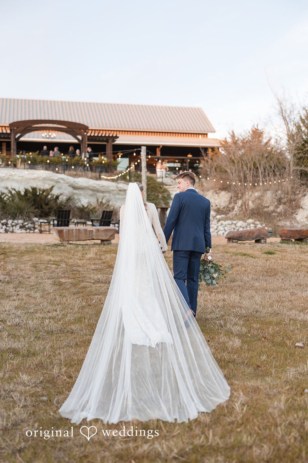 Jacobi + Marlie Elegant back-view couple photography at Stone Crest