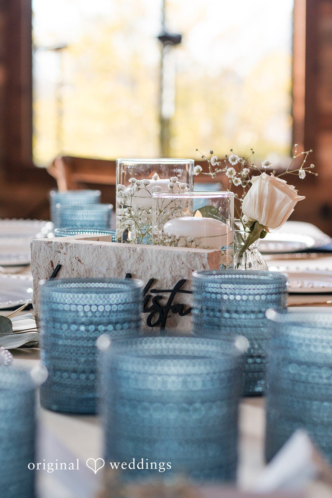 Jacobi + Marlie Elegant wedding table styling at Stone Crest