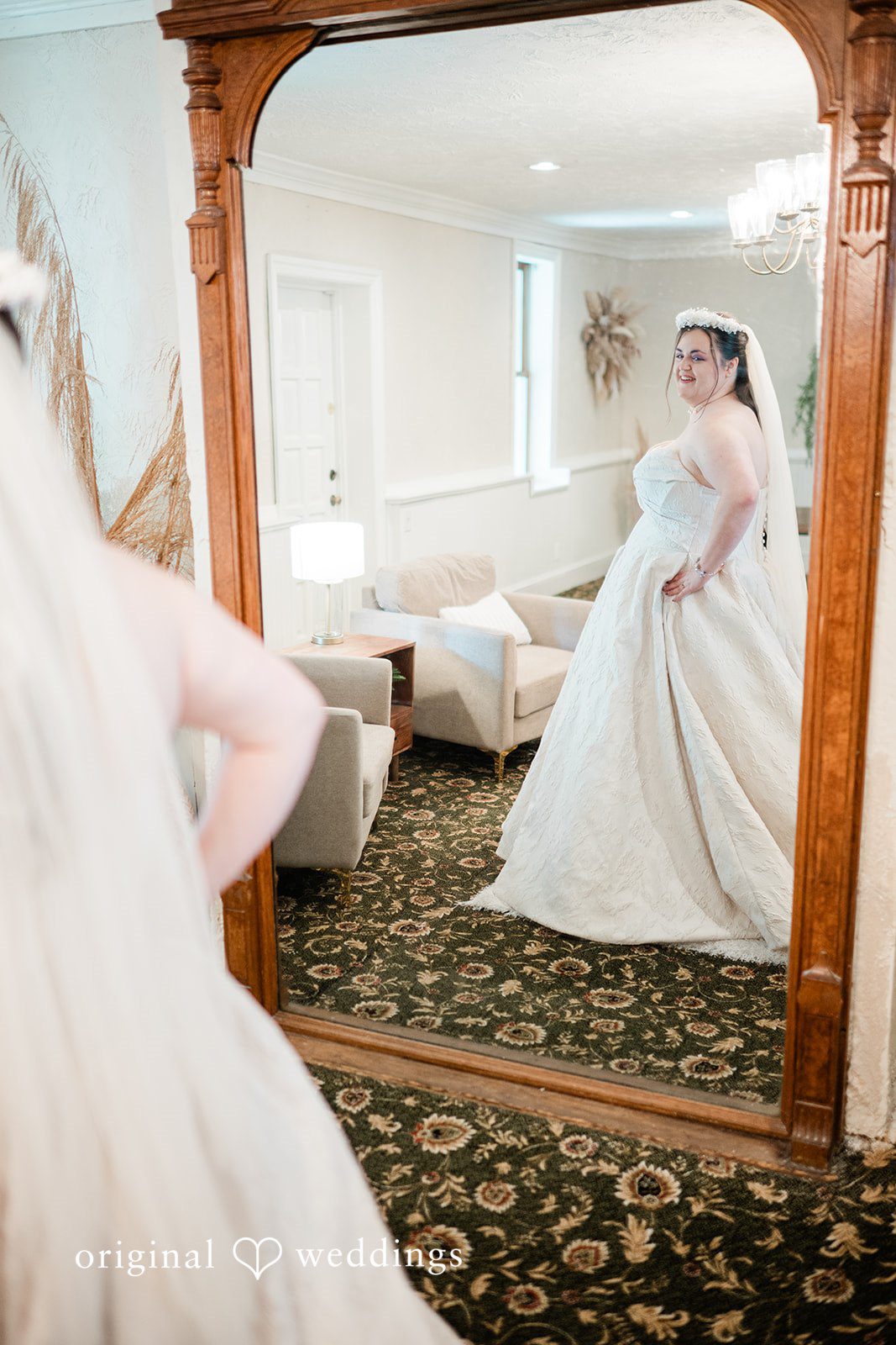 Lovely shot of bride at Sugar Valley Golf Club