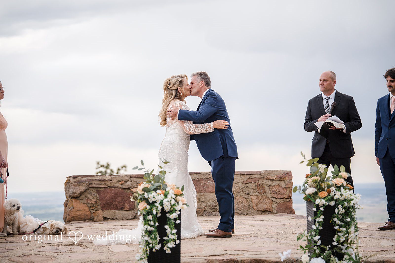 Jacquelyn + Millard Romantic first kiss moment of the couple