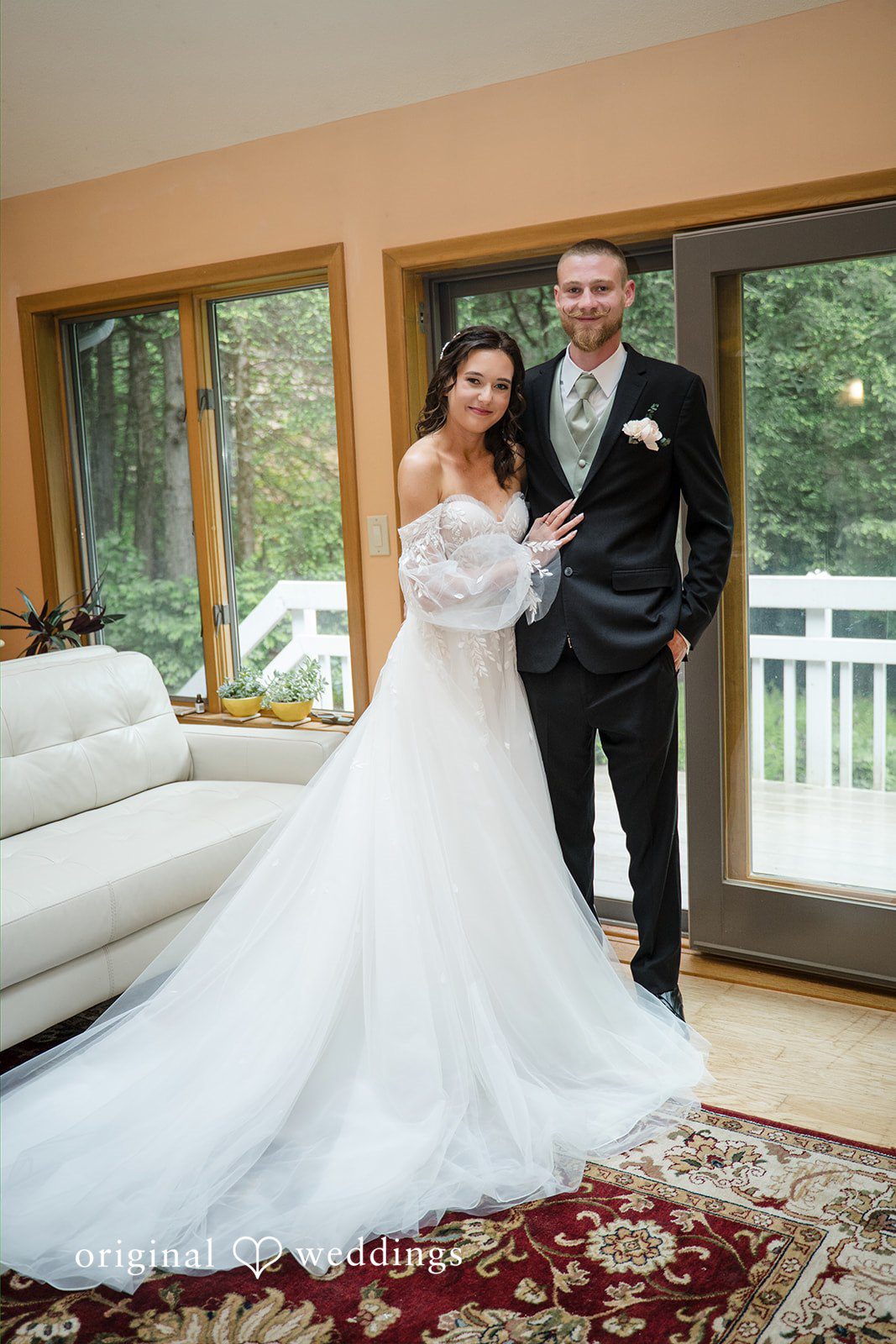 Nicole + Dalton Stunning portrait of couple at The Barn on Harmony Hill