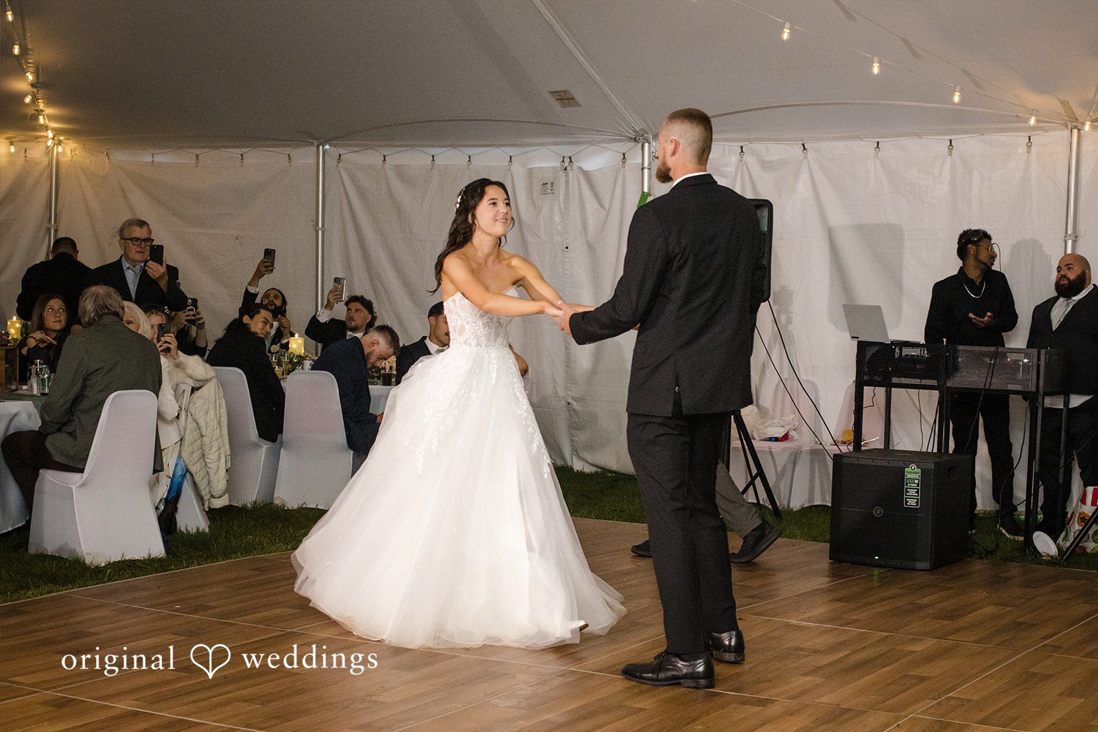 Nicole + Dalton Couple sharing a lovely dance at The Barn on Harmony Hill