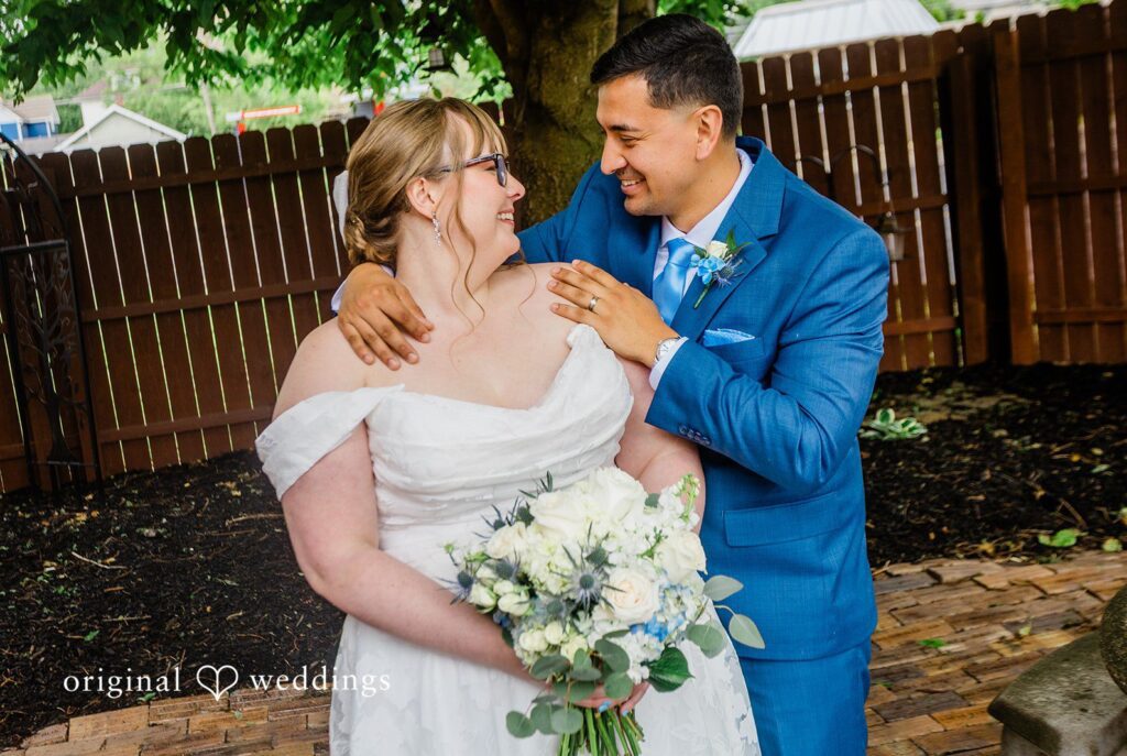 Stunning Portrait of couple at The Barrel House by Indianapolis Wedding Photographer from Original Weddings.