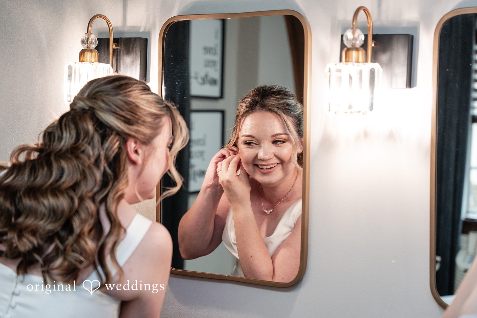 Mary Rose + Nate Bride getting ready before the wedding ceremony