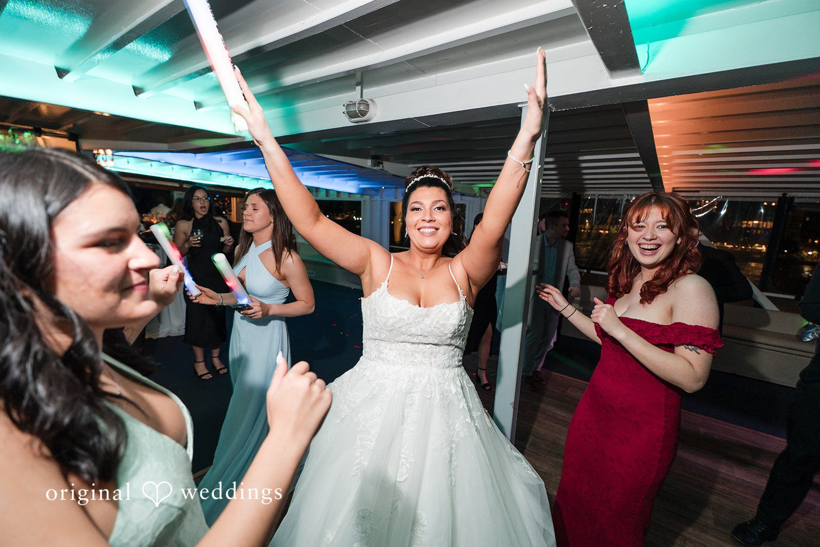 Kimberly + Jeff Bride dances happily