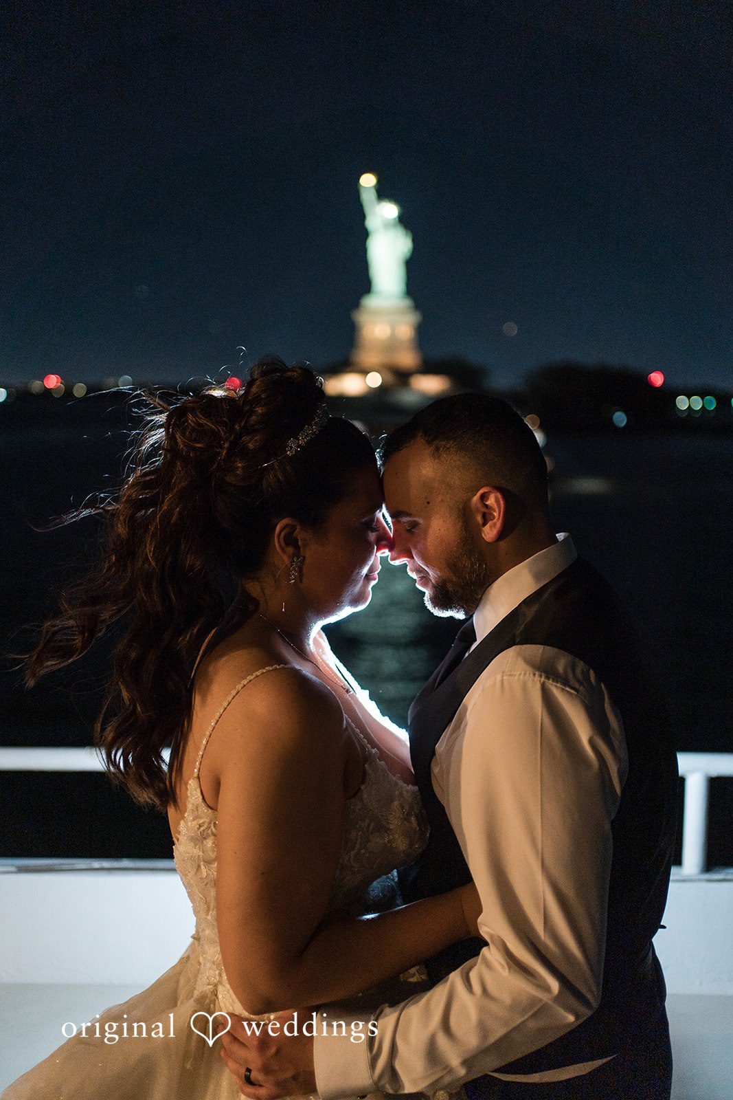 Kimberly + Jeff A night portrait along the waterfront