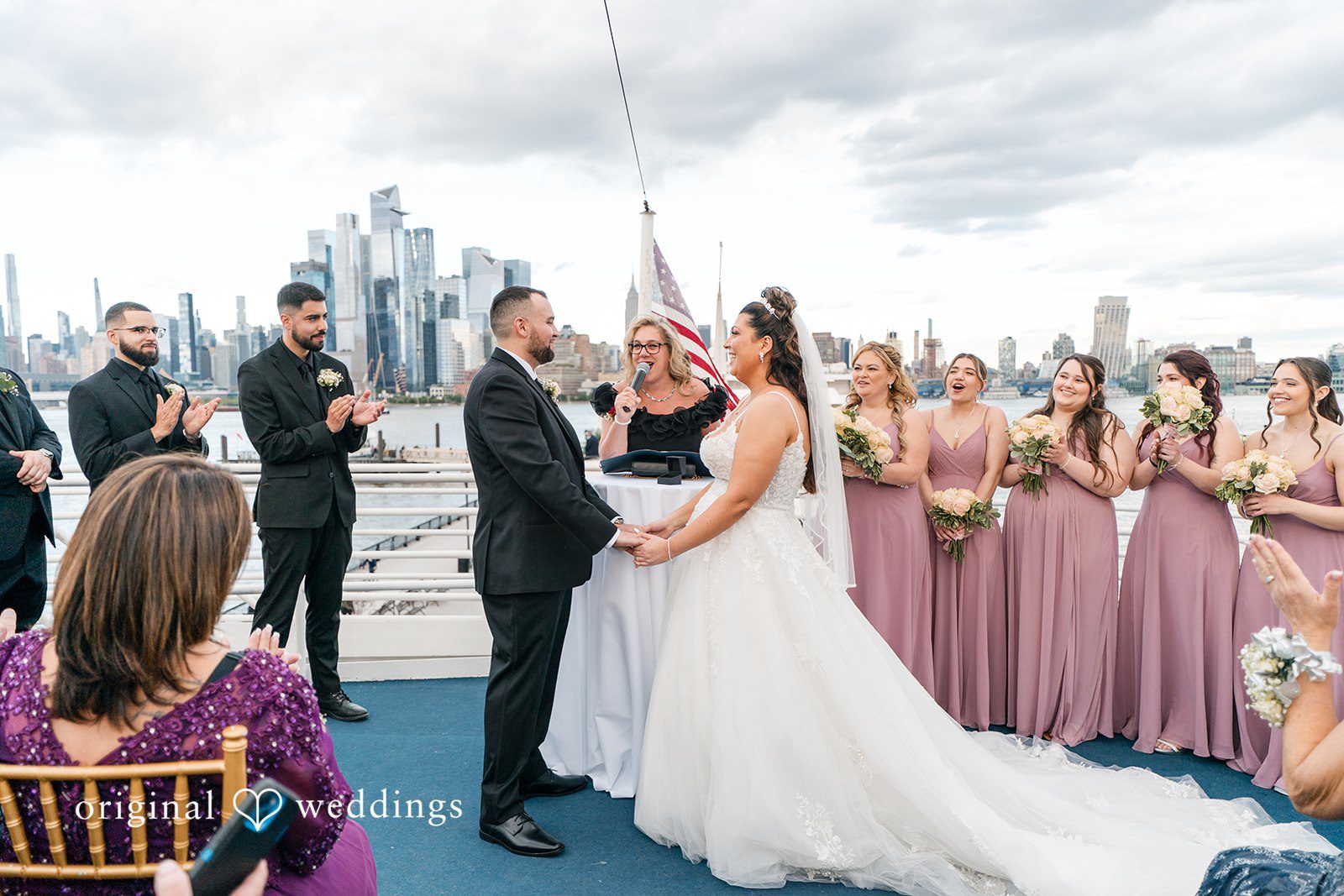 Kimberly + Jeff The Destiny Yacht wedding ceremony