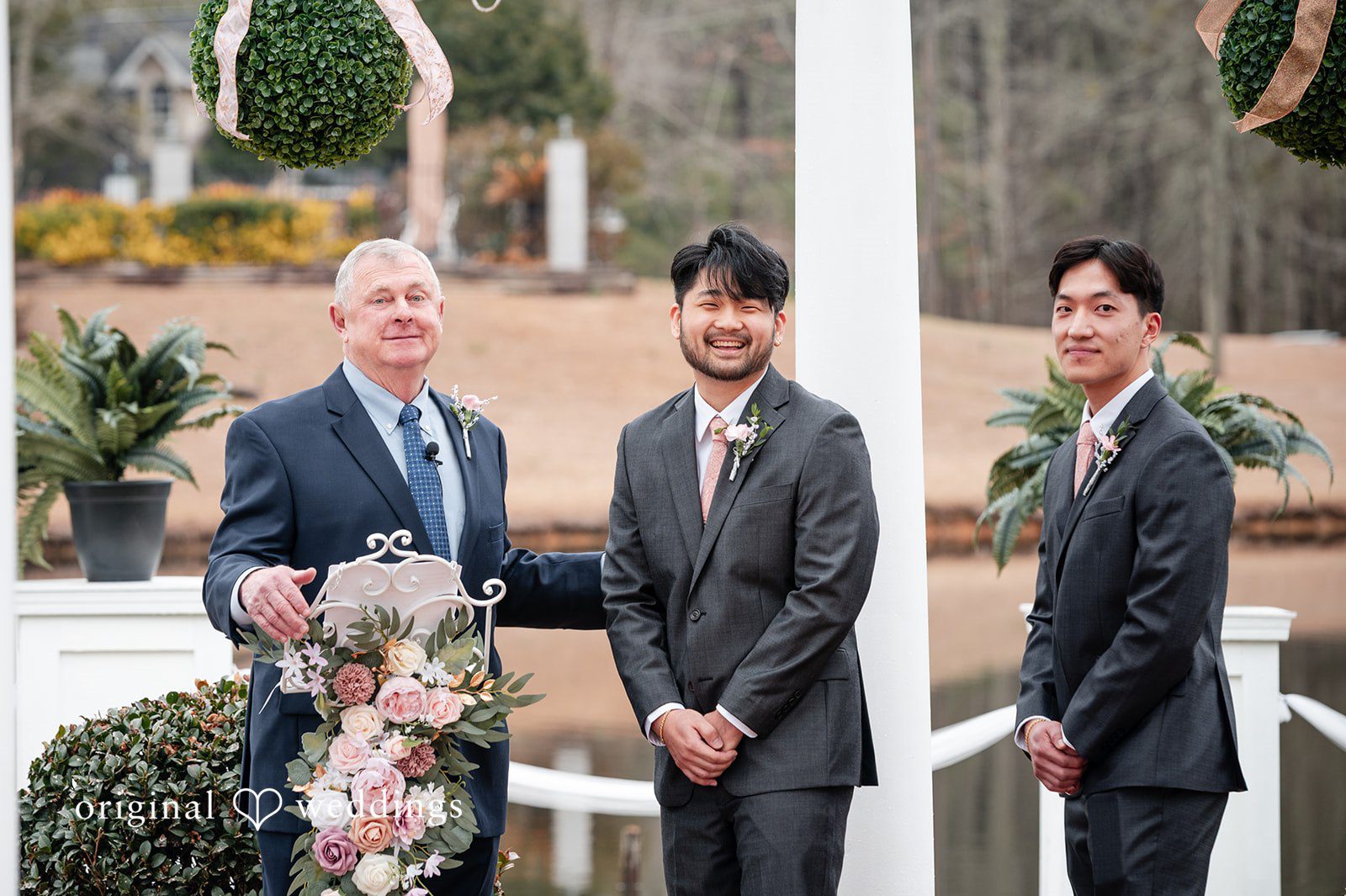 Emsley + Sean Emotional groom reaction during ceremony at The Farley Estate