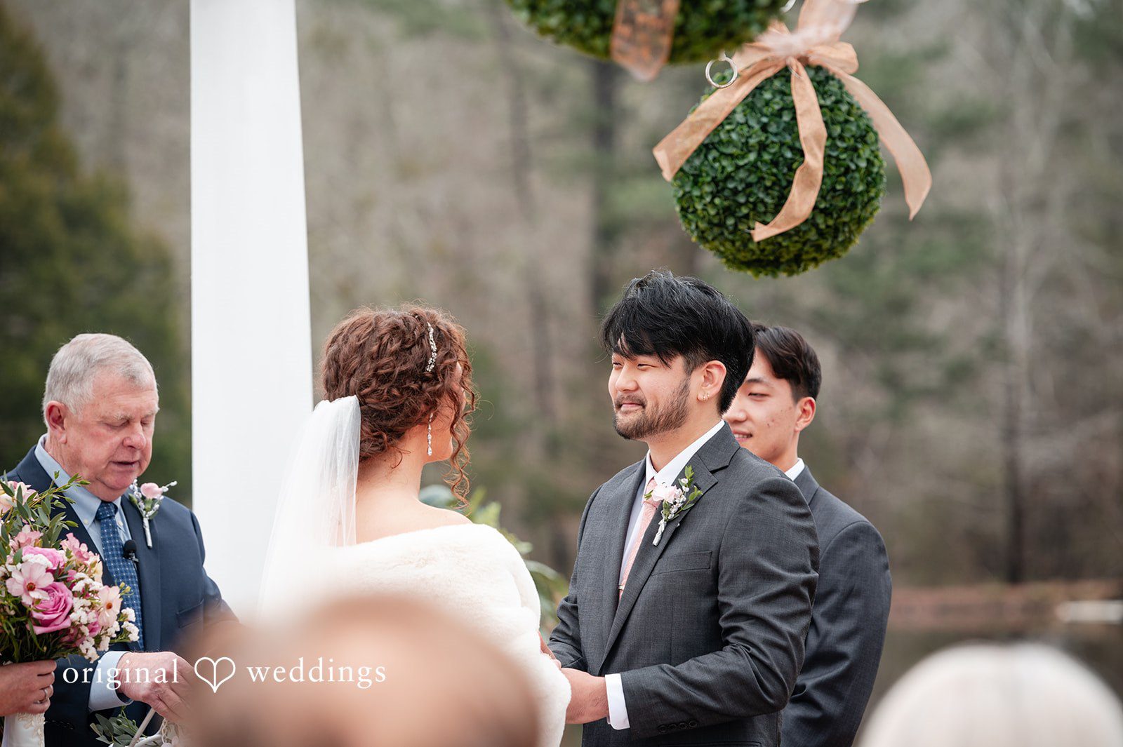Emsley + Sean Elegant bride and groom interaction at The Farley Estate