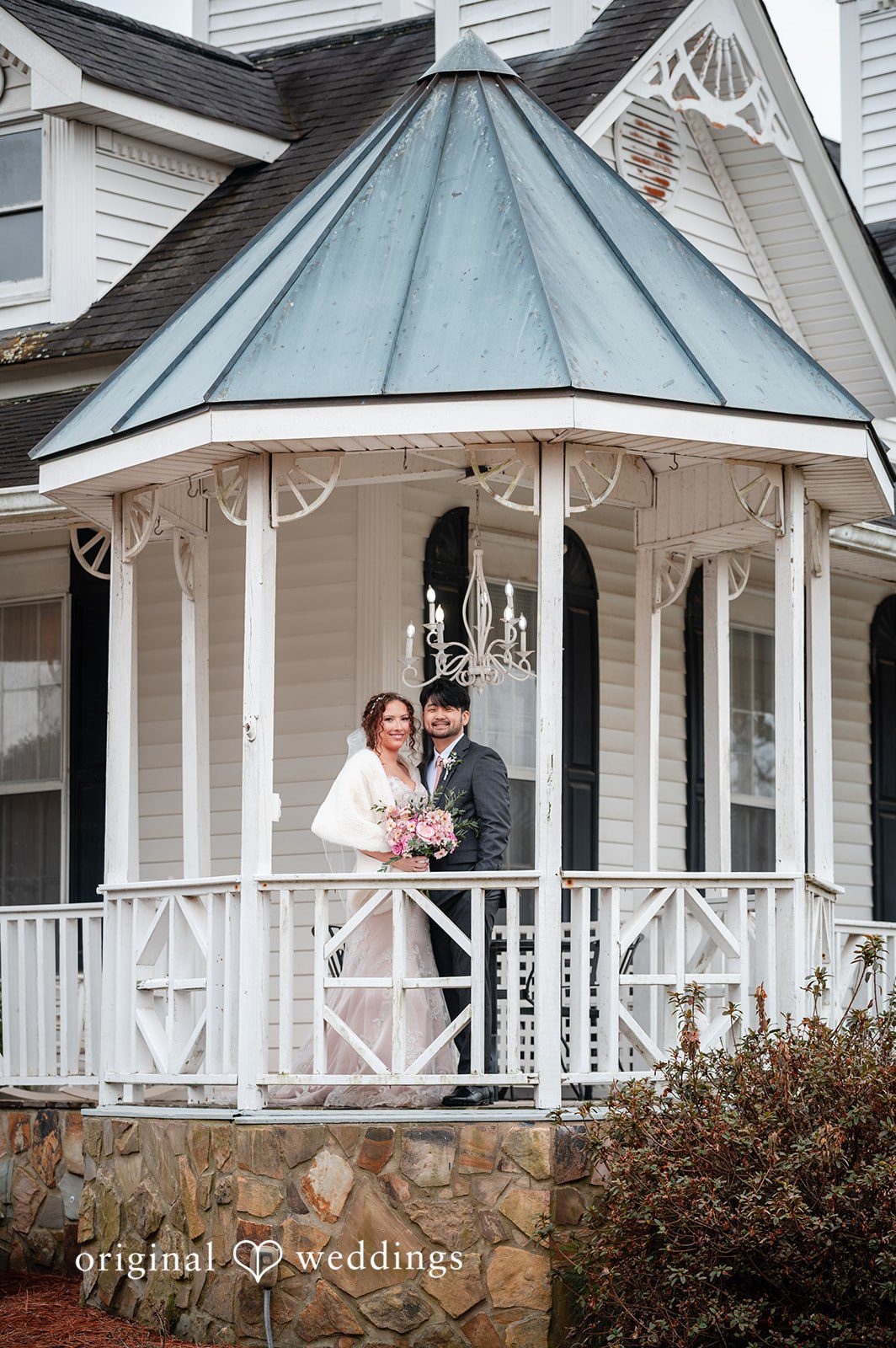 Emsley + Sean Elegant smiling couple portrait at The Farley Estate