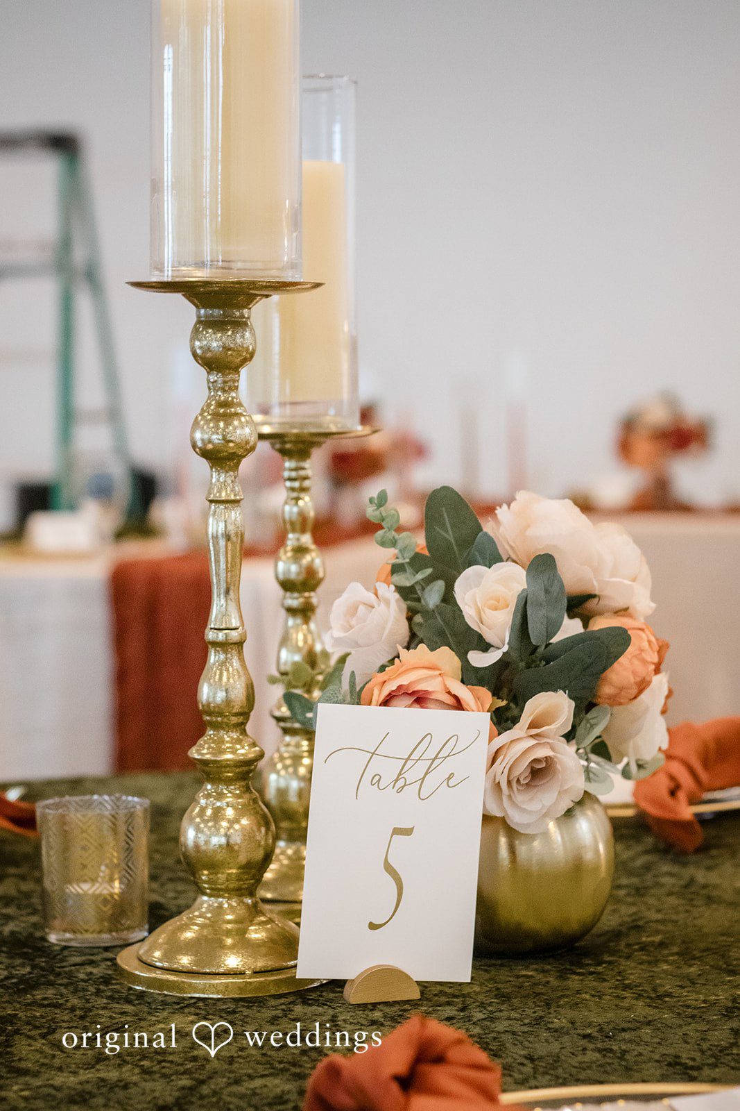 Evelyn + Blues Soft decorative floral arrangement in vase at The Manor - OK