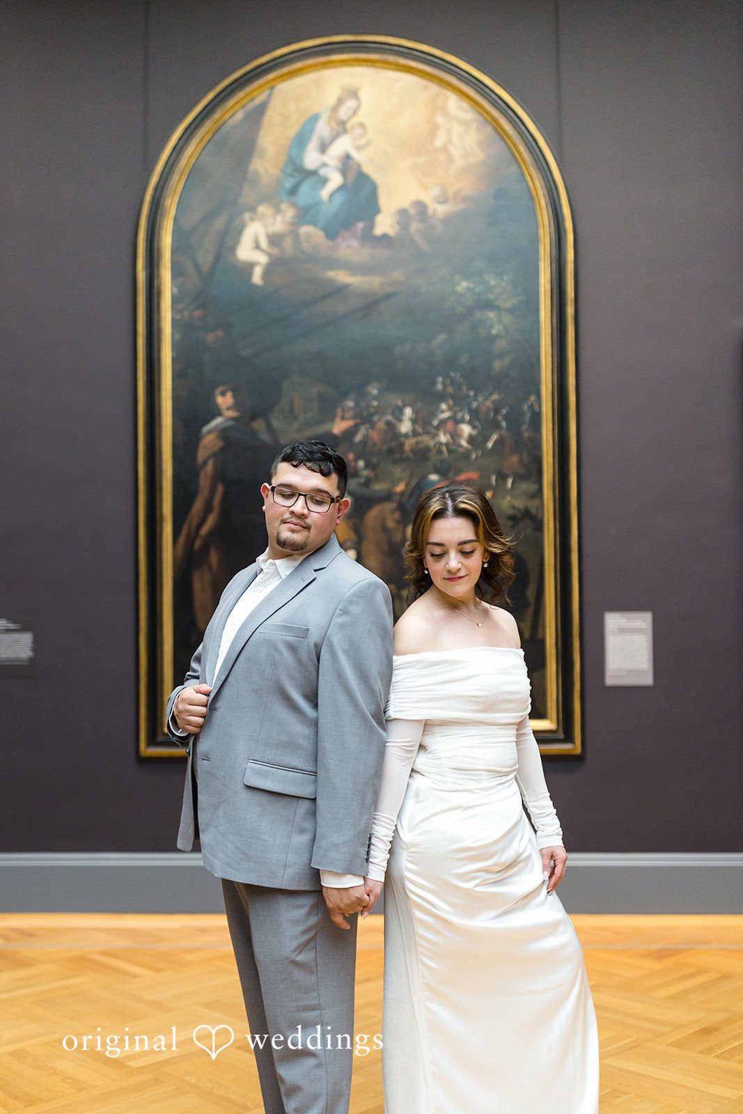 The couple soaks in the moment