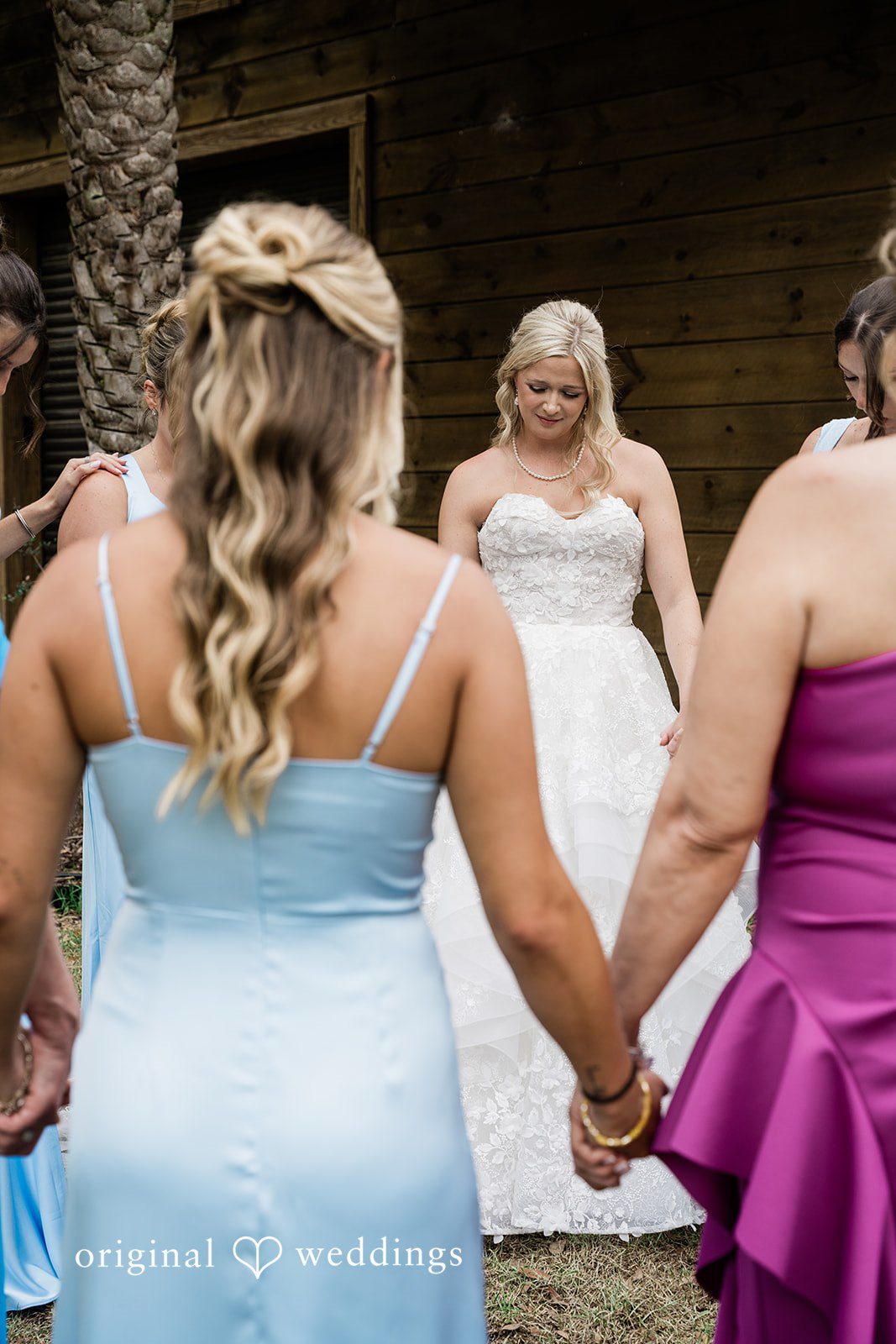 Madeline + John Bride revealing her wedding look to her bridesmaids