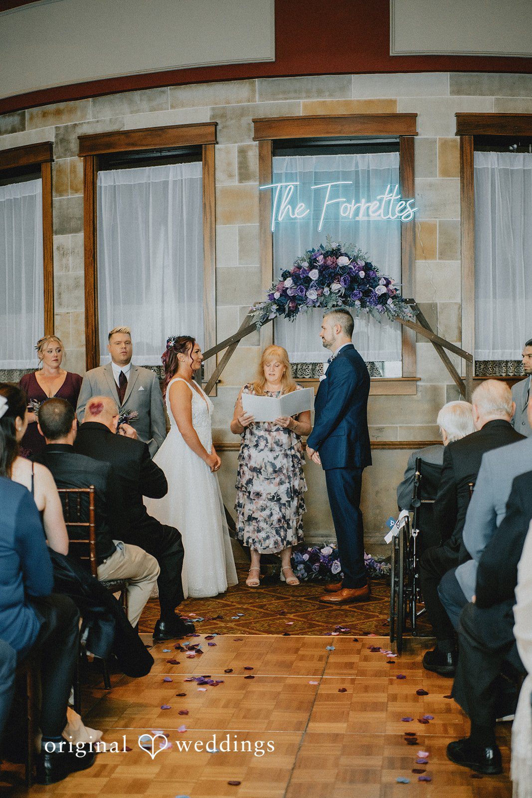 A moment from the wedding ceremony