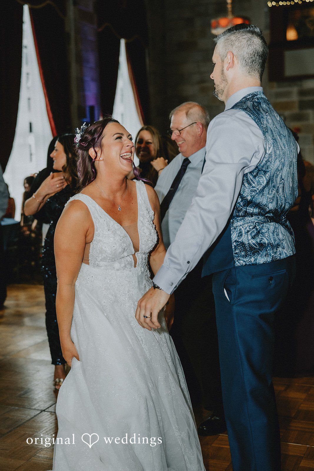 Happy time at the wedding reception