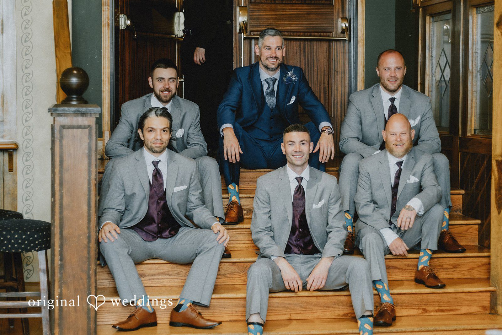 Our Hartford CT wedding photographers captured a stunning portrait of the groom and his groomsmen