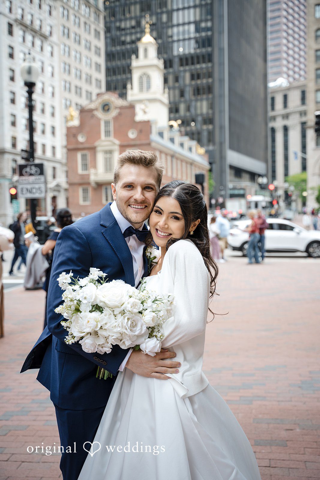 Nathan + Ainsley The couple takes a heartwarming shot in the outdoors at the wedding venue