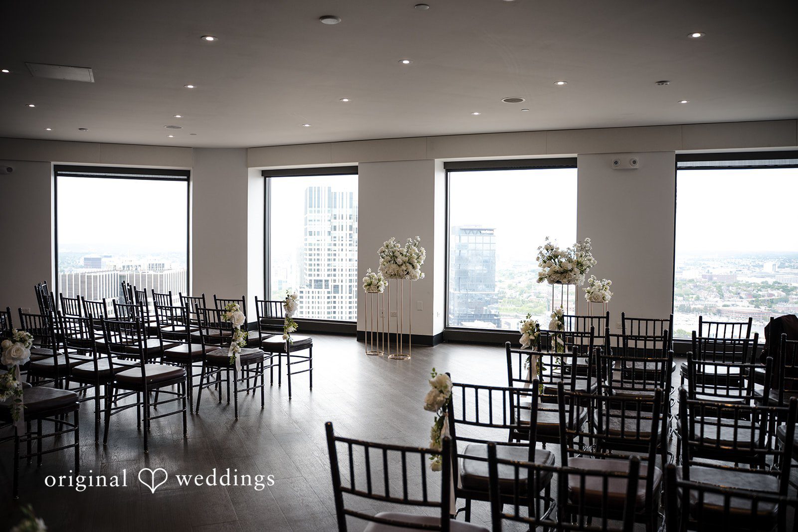 Nathan + Ainsley The wedding hall at The State Room