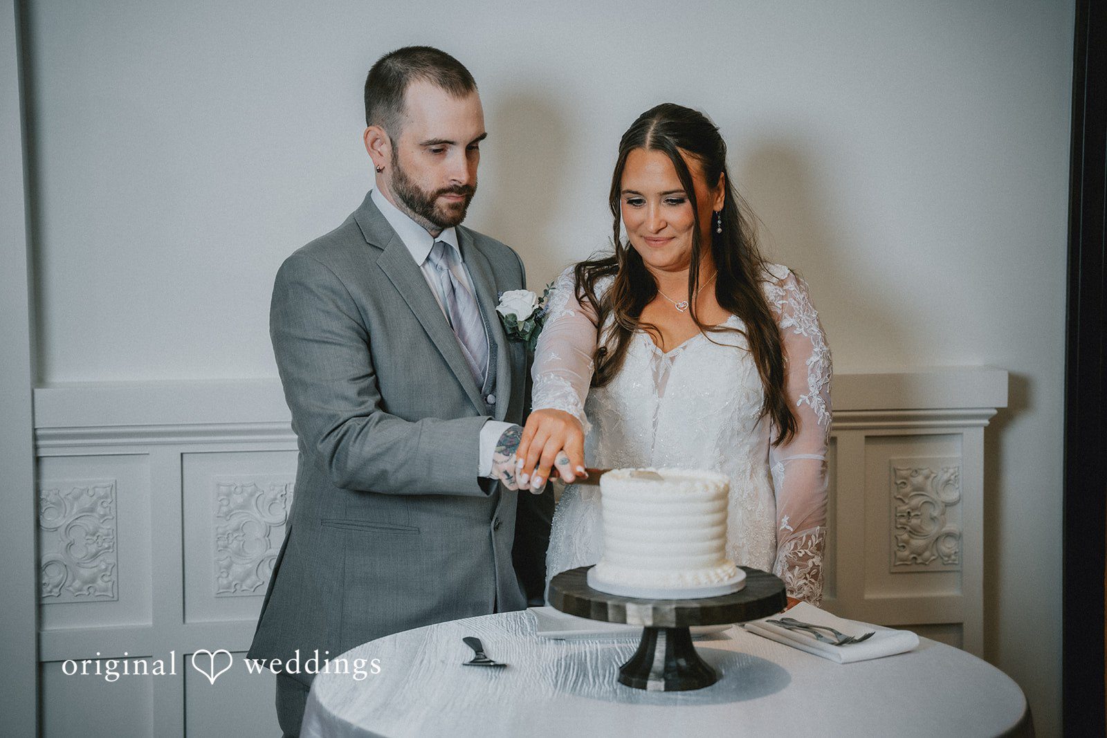 Danielle + Tyler Bride and groom sharing their first dance together