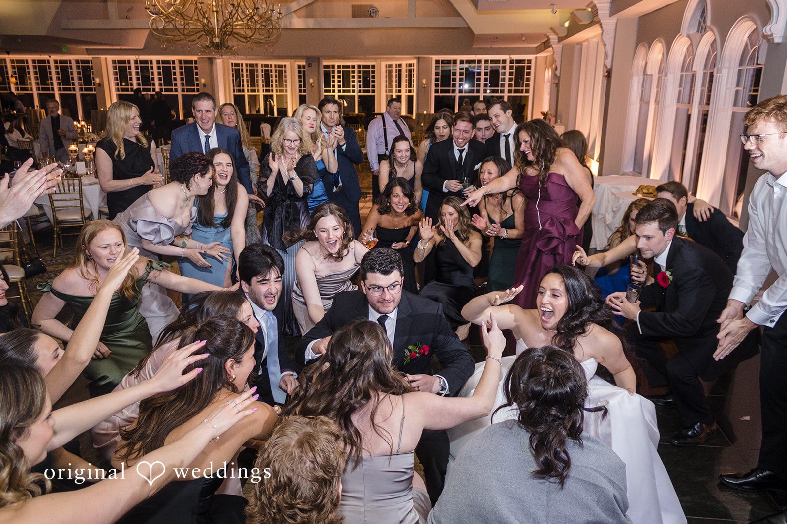 Reception party moment captured by Hartford CT wedding photographers