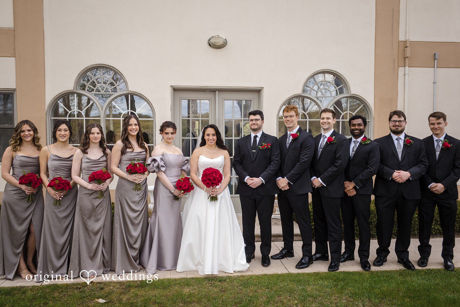 Group wedding portrait at The Waterview