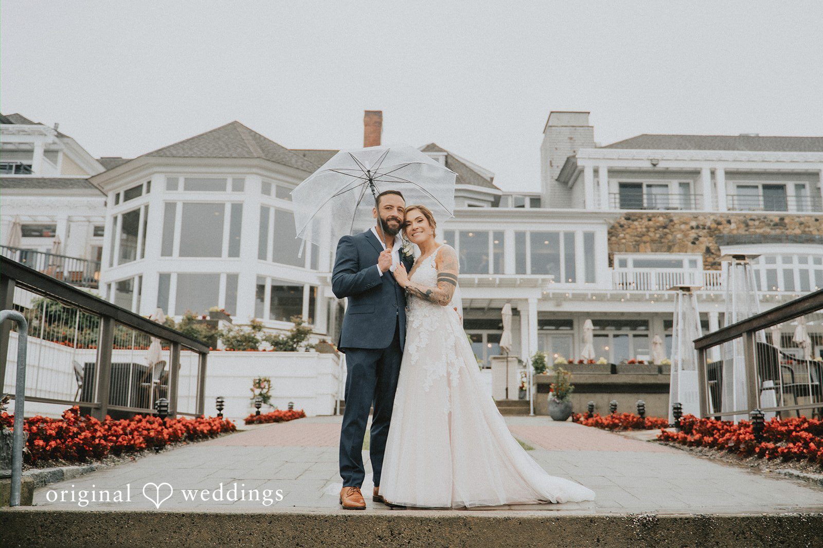 Watersedge Resort and Spa wedding captured by Original Weddings CT Wedding Photographers featuring a romantic waterfront celebration