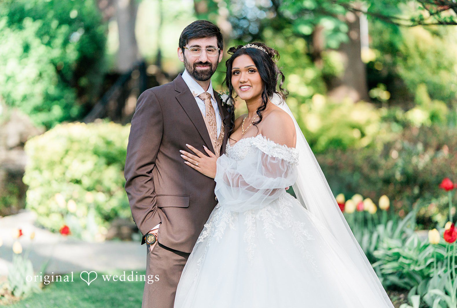 NYC wedding photography by Original Weddings at Westbury Manor capturing couple smiling together
