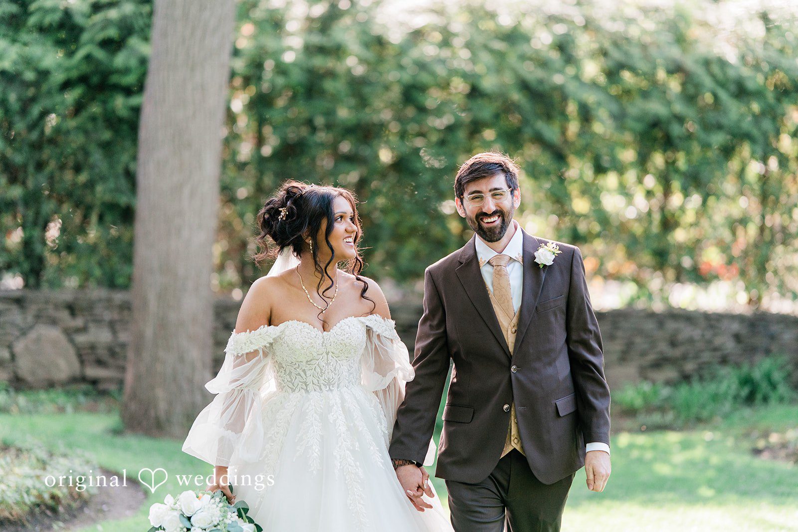 Sabrina + Jonathan Lovely picture of bride and groom showcasing their happiness.