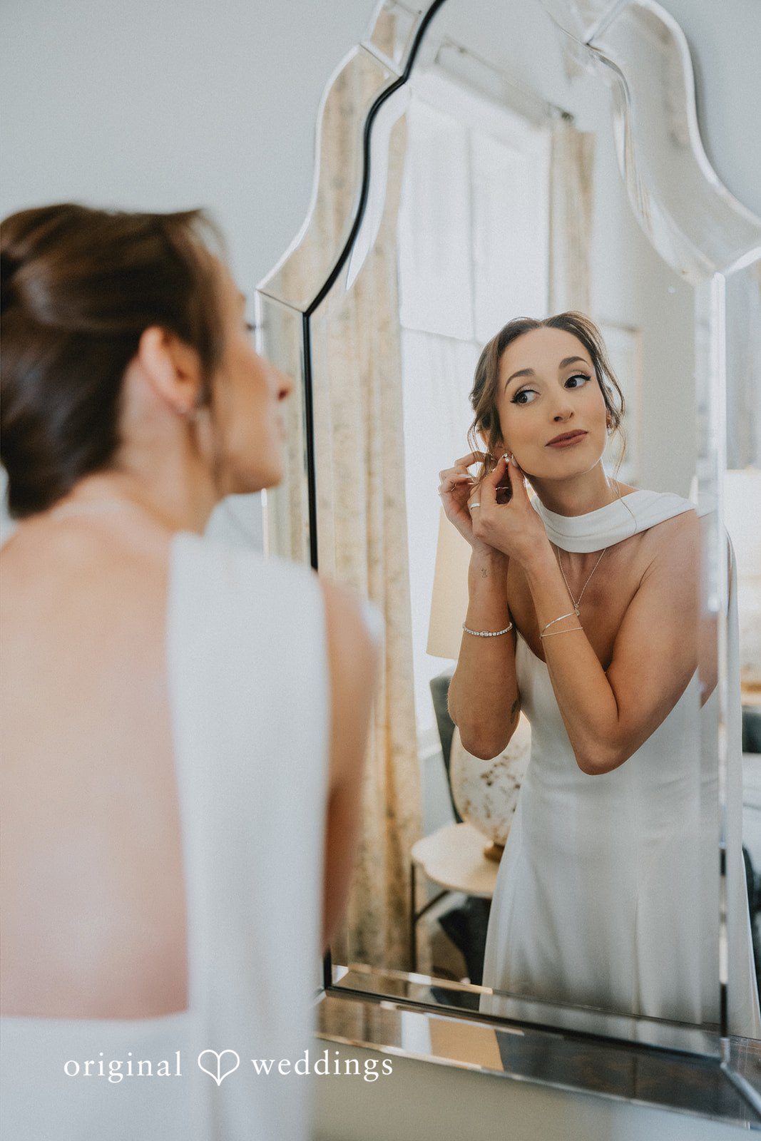 The bride gets ready